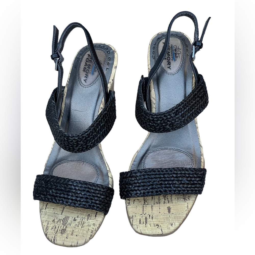 Life Stride PERSONA Velocity Memory Foam Slingback Wedge Sandals EUC like New